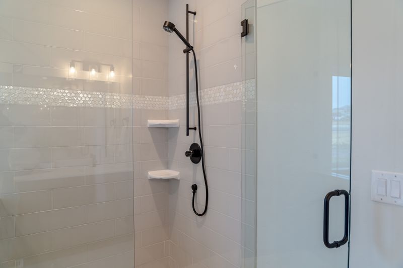 Contemporary Shower with Frameless Doors